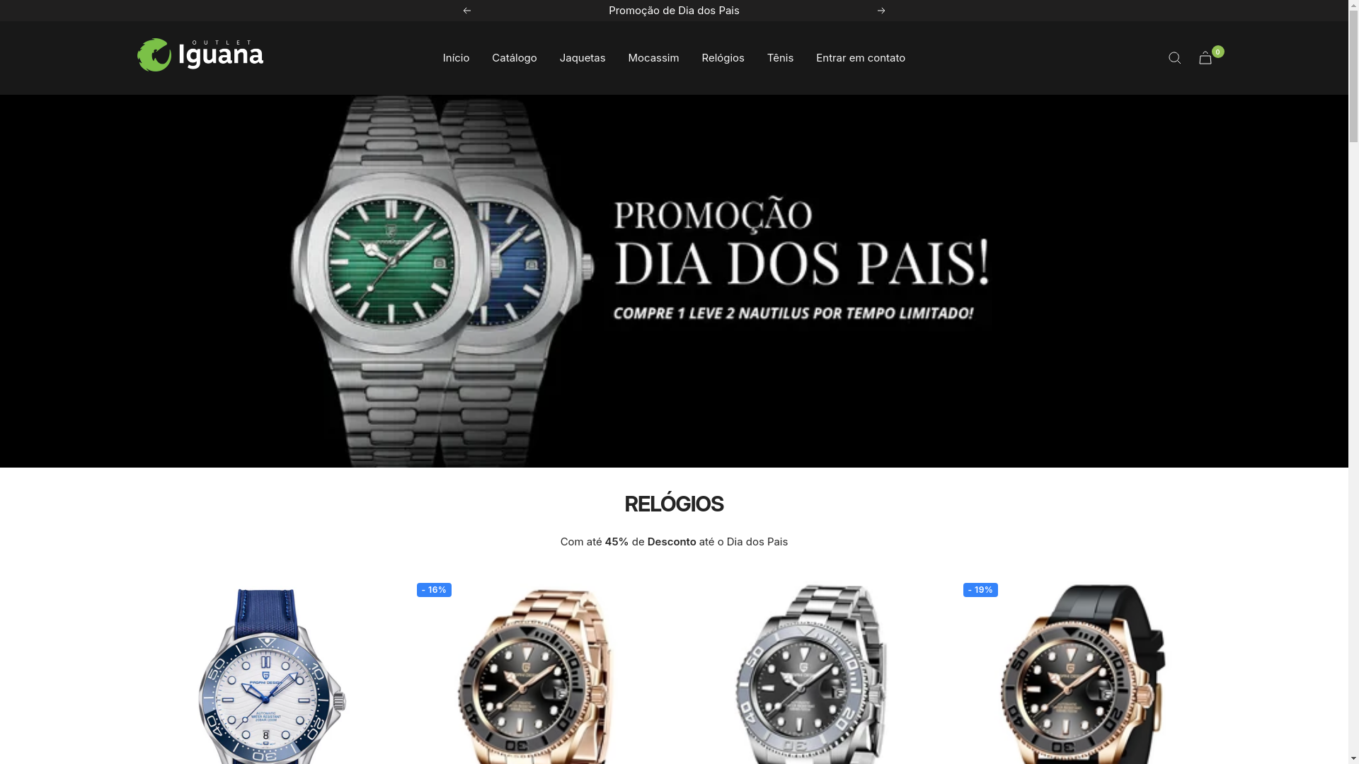 website screenshot of https://outletiguana.shop/