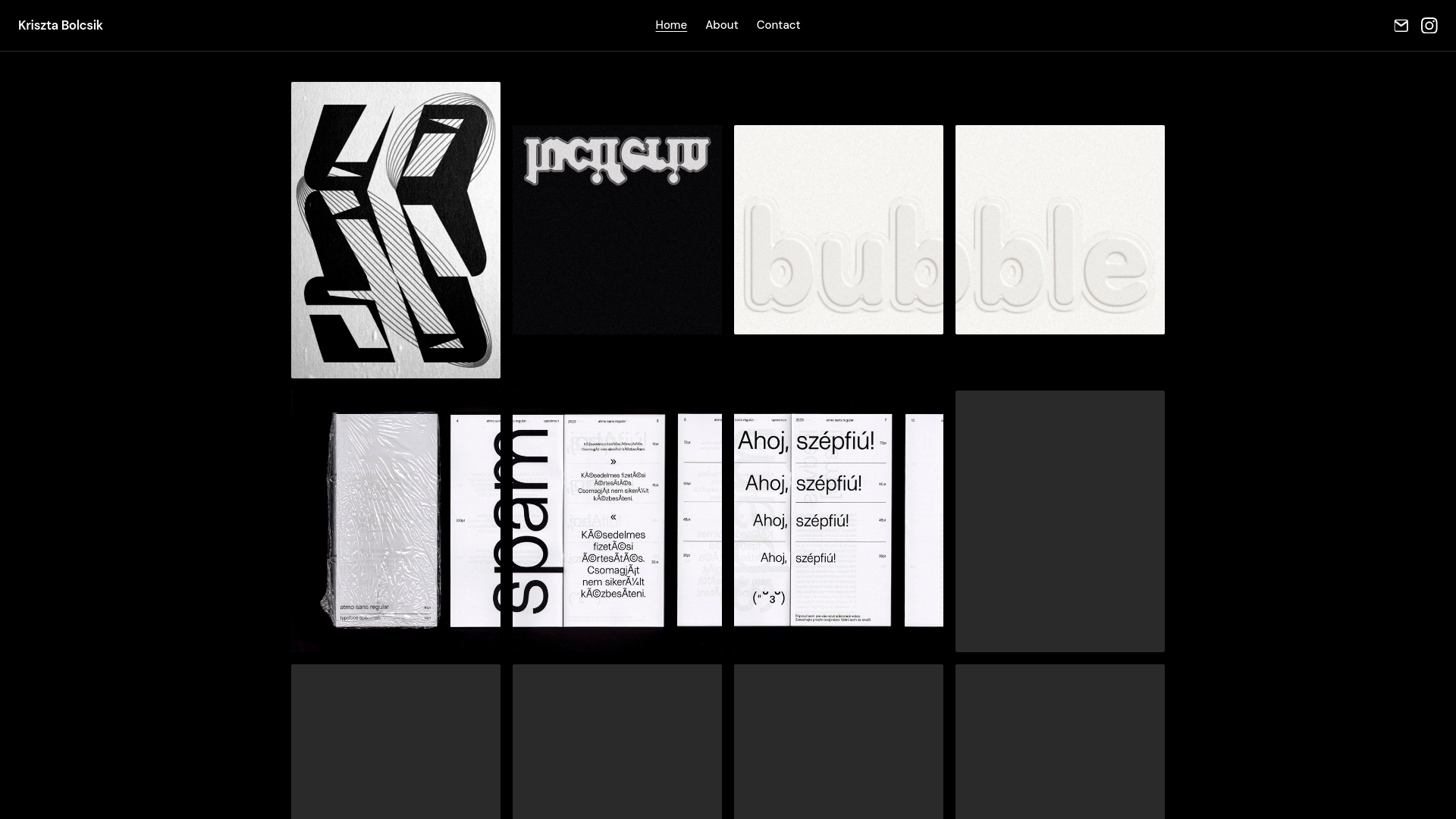 website screenshot of https://krisztablcsk.work/