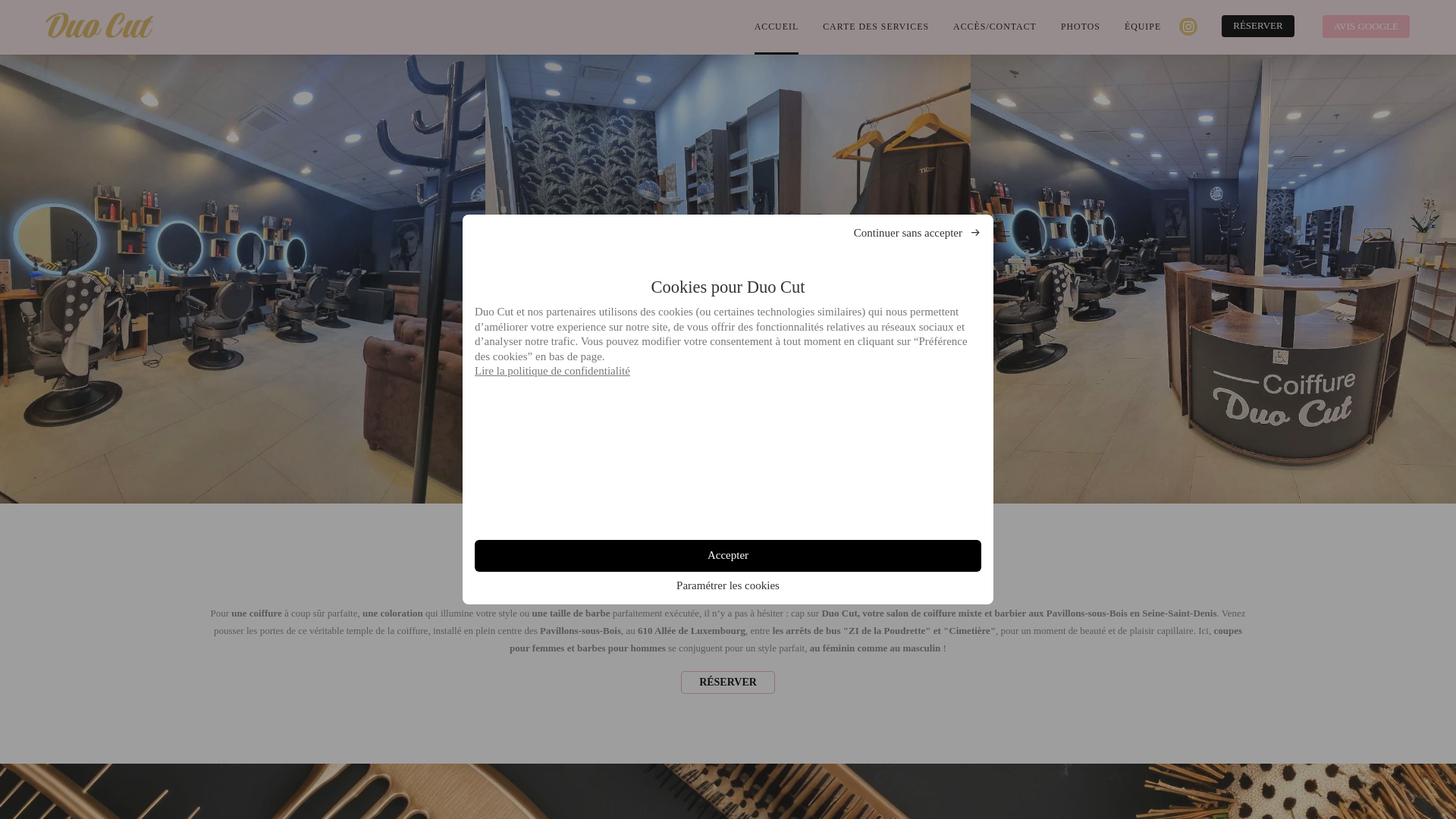 website screenshot of https://duocut.fr/
