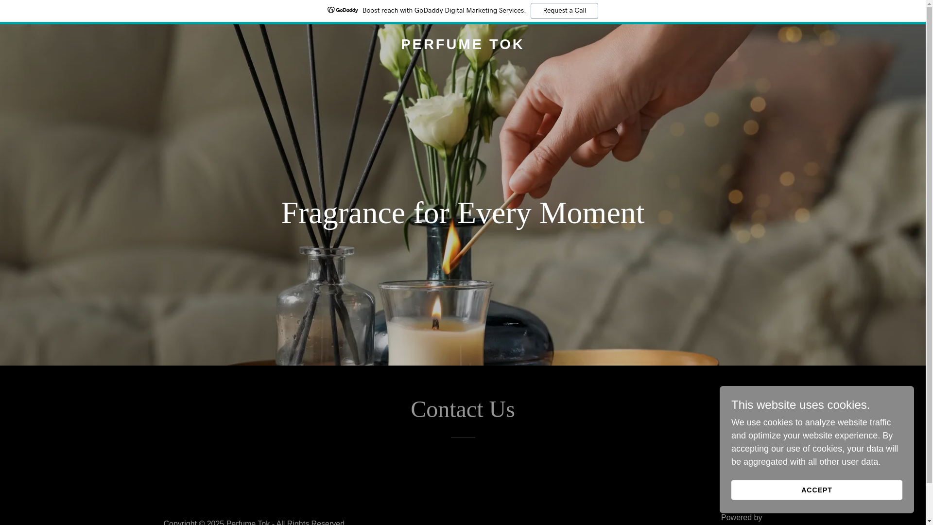 website screenshot of https://perfumetok.in/