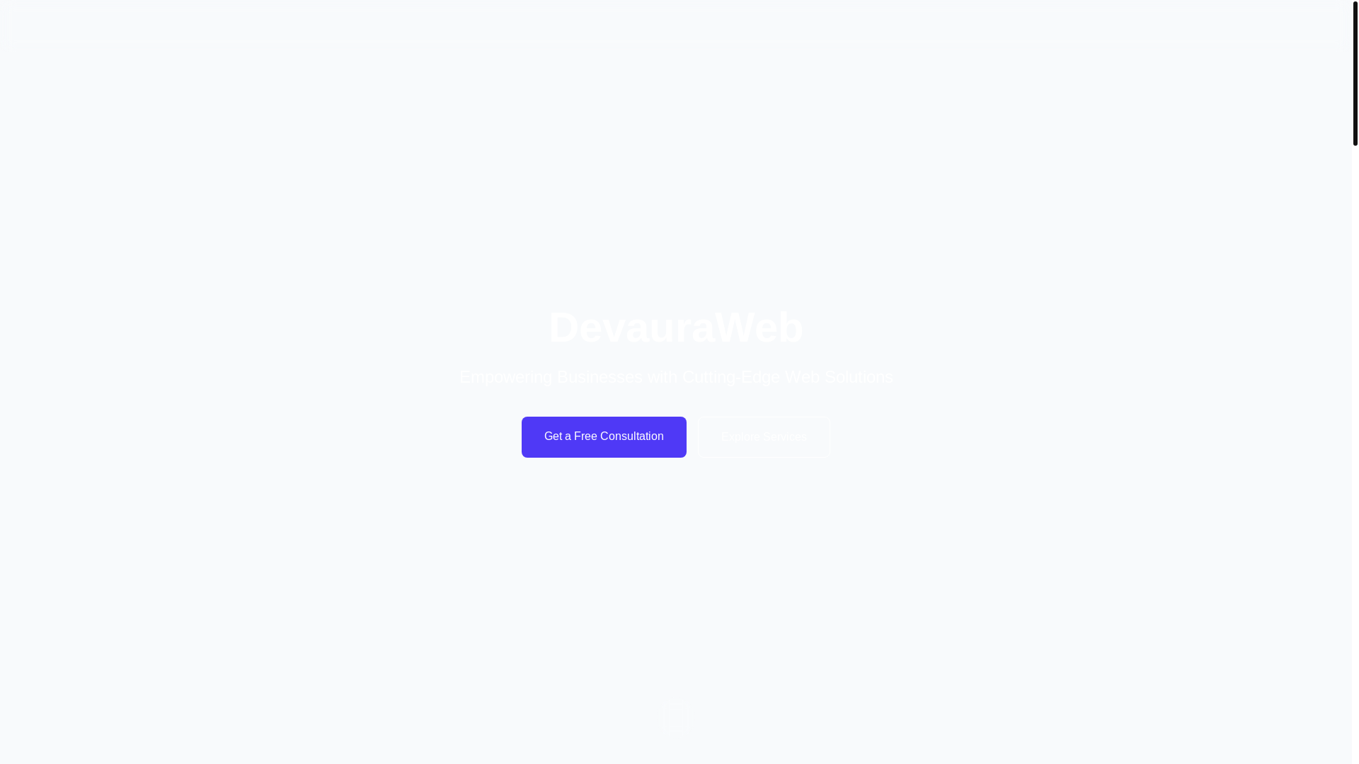website screenshot of https://devauraweb.cloud/