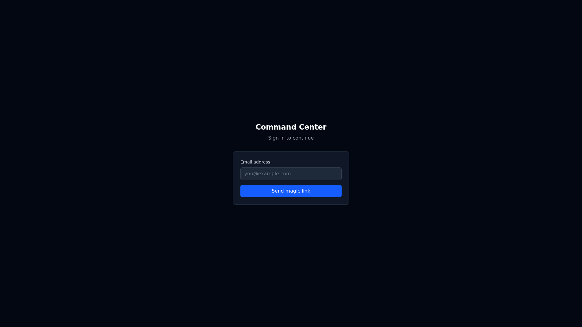 website screenshot of https://command-center-2zf.pages.dev/