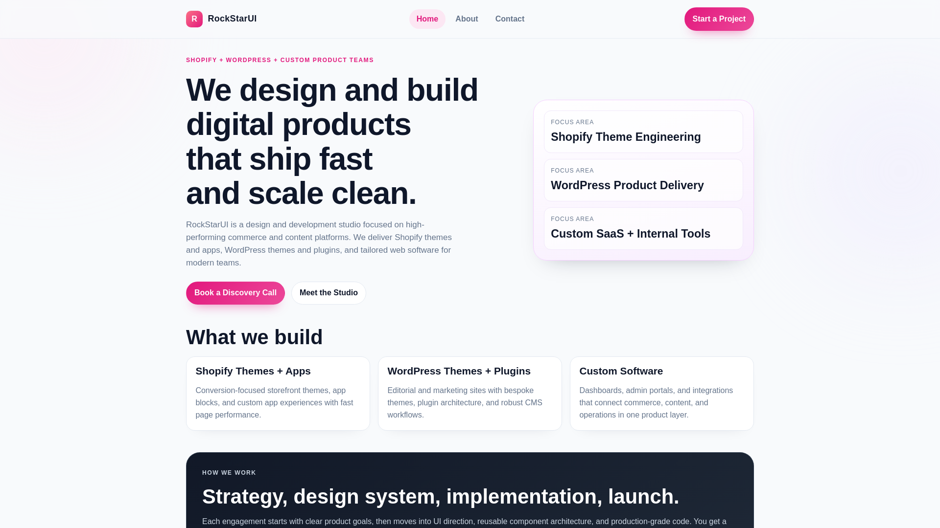 website screenshot of https://rockstarui.com/