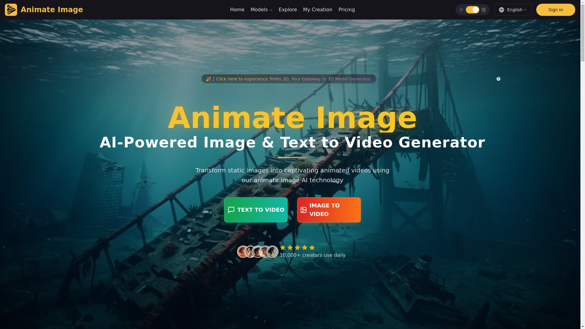 website screenshot of https://animate-image-2do.pages.dev/