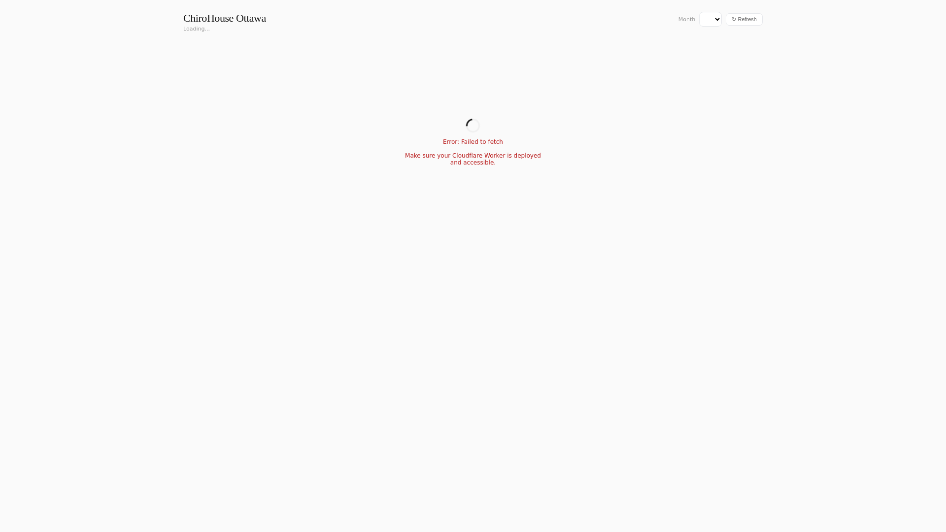 website screenshot of https://chirohouse-dashboard.pages.dev/