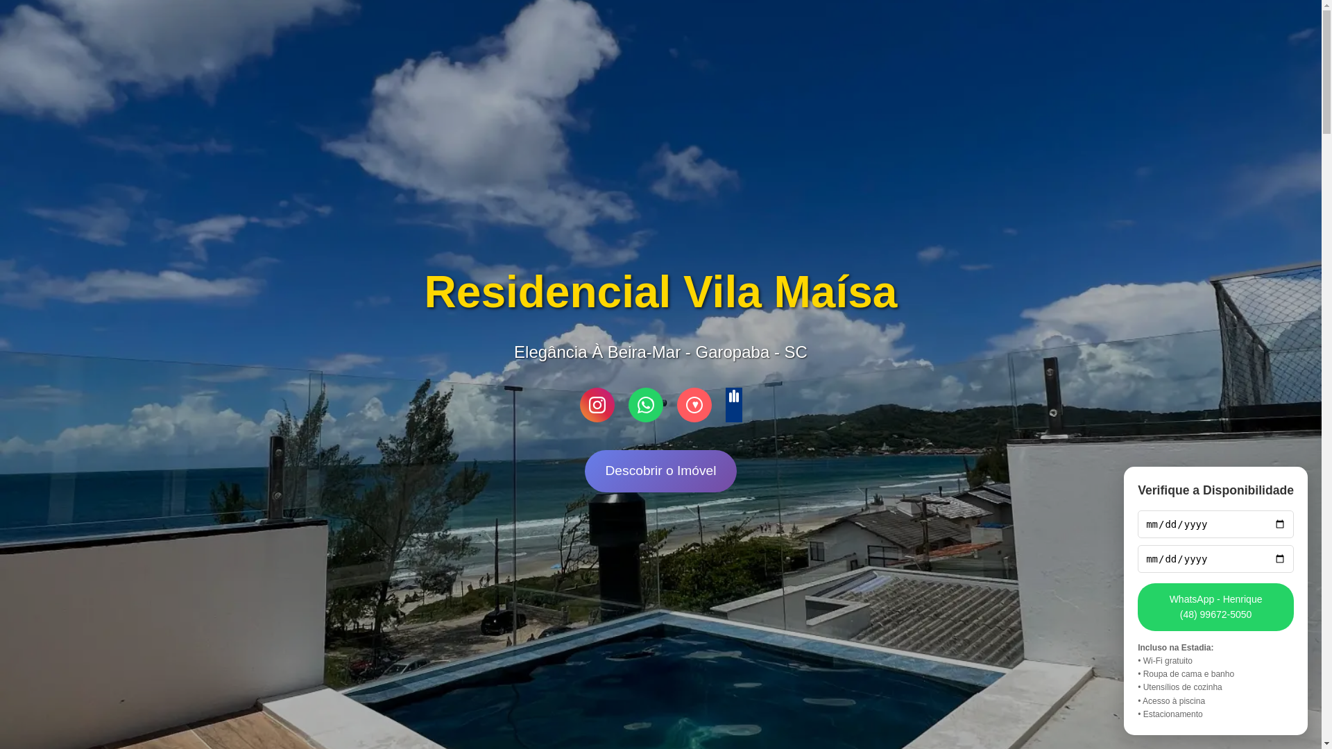 website screenshot of https://vilamaisa.com.br/