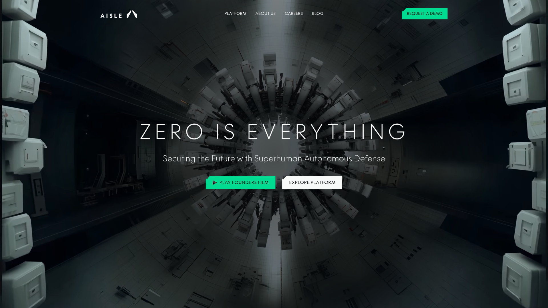 website screenshot of https://www.aisle.com/