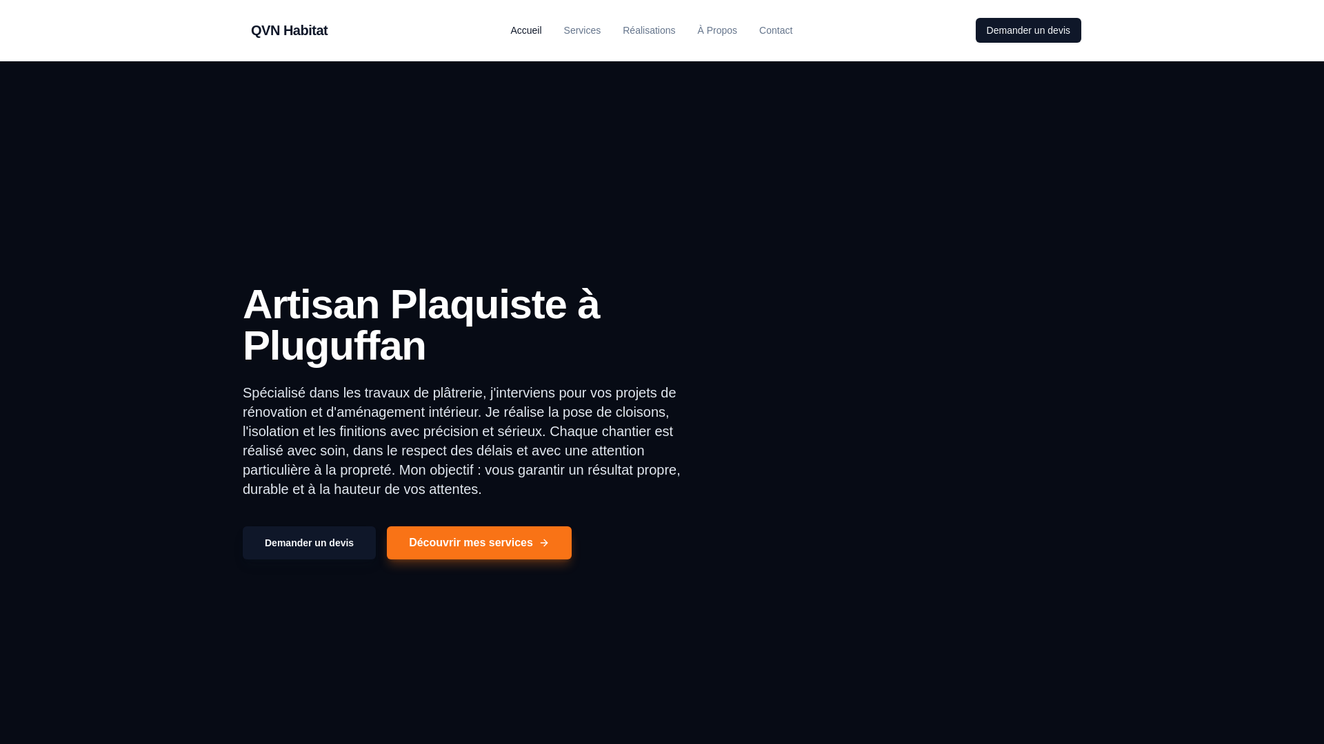 website screenshot of https://qvnhabitat.com
