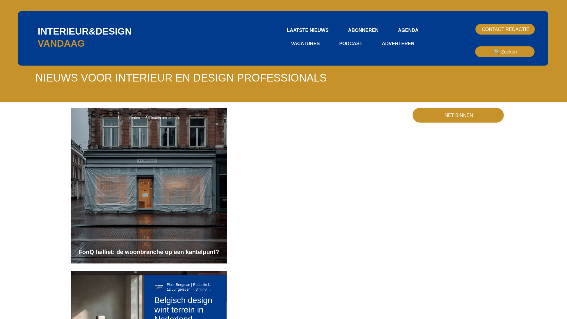 website screenshot of https://interieurendesignvandaag.nl