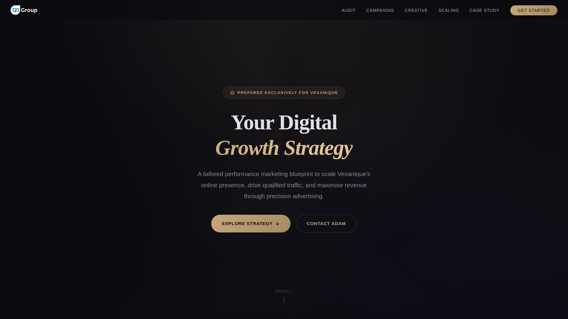 website screenshot of https://vesanique-strategy.pages.dev/