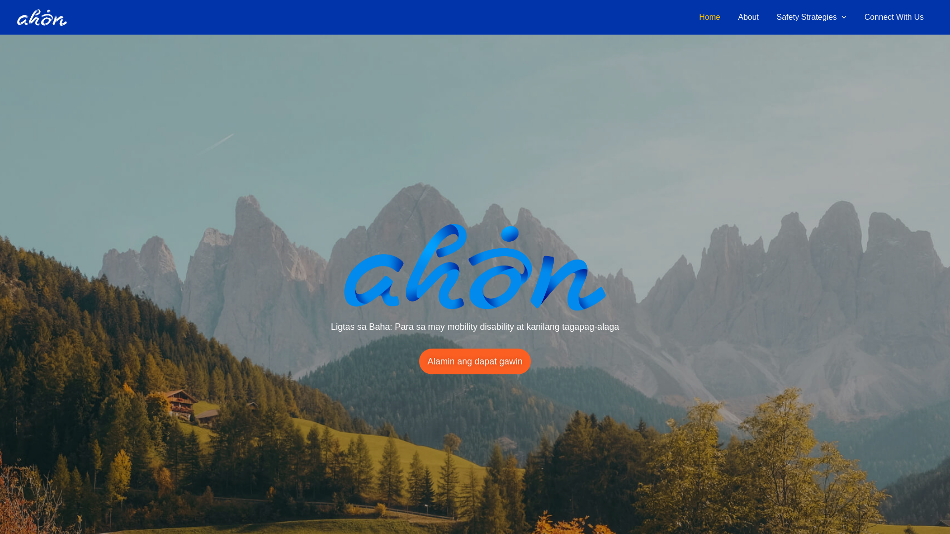 website screenshot of https://ahonproject.com