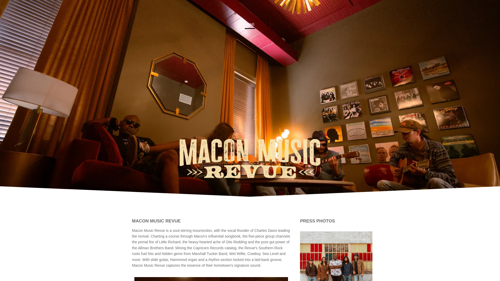 website screenshot of https://epk-themaconmusicrevue.com/