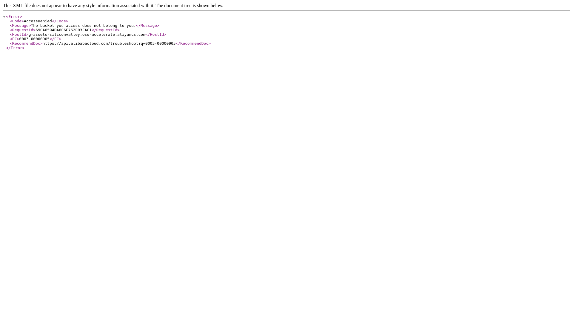 website screenshot of https://assets.alicdn.com