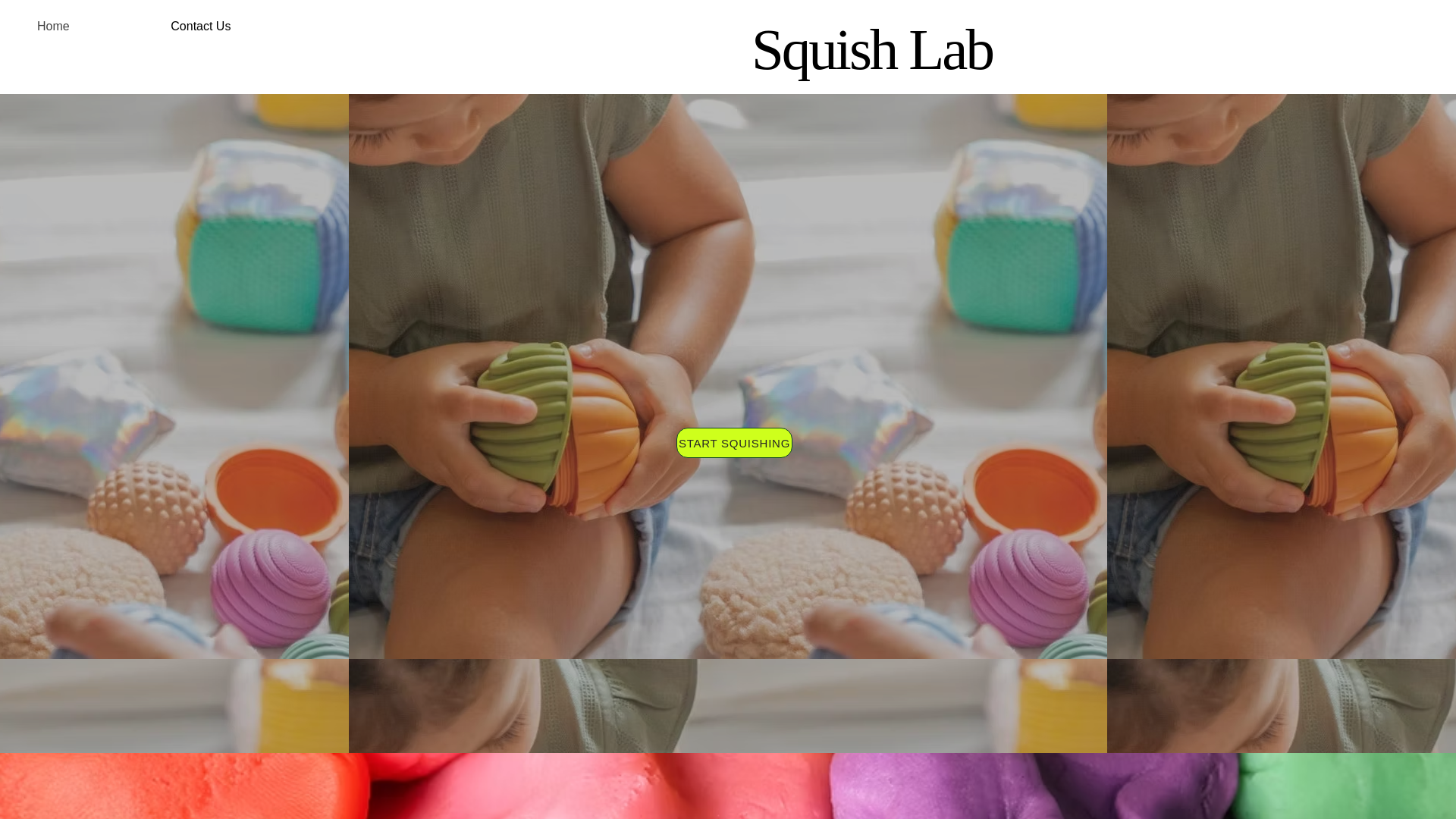 website screenshot of https://squishlaboratory.net/