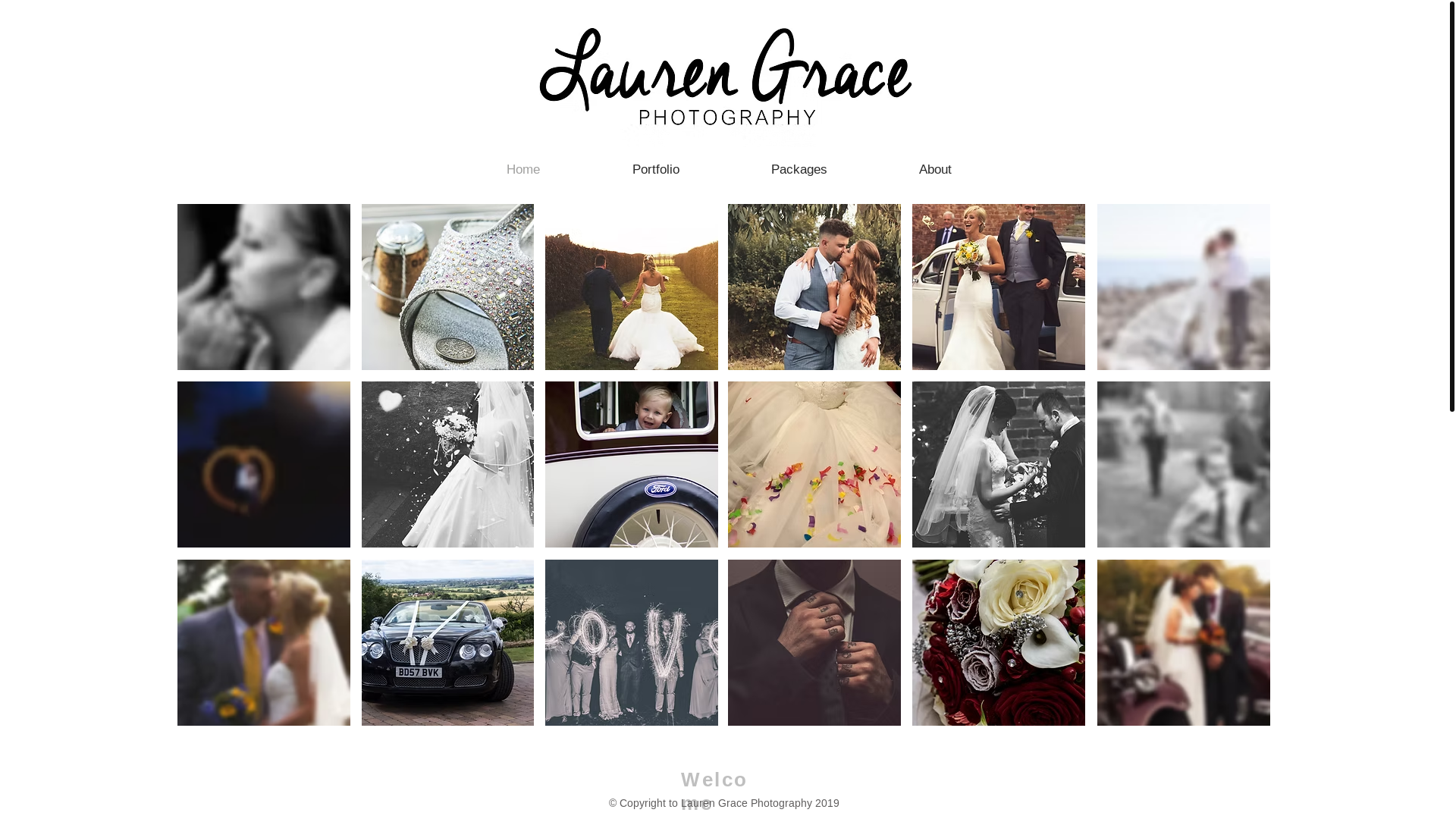 website screenshot of https://laurengracephotography.co.uk/