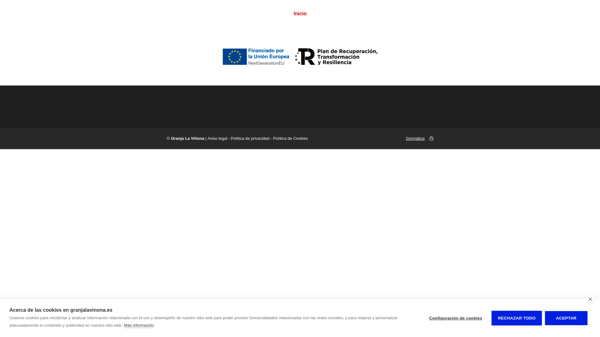 website screenshot of https://granjalavinona.es/