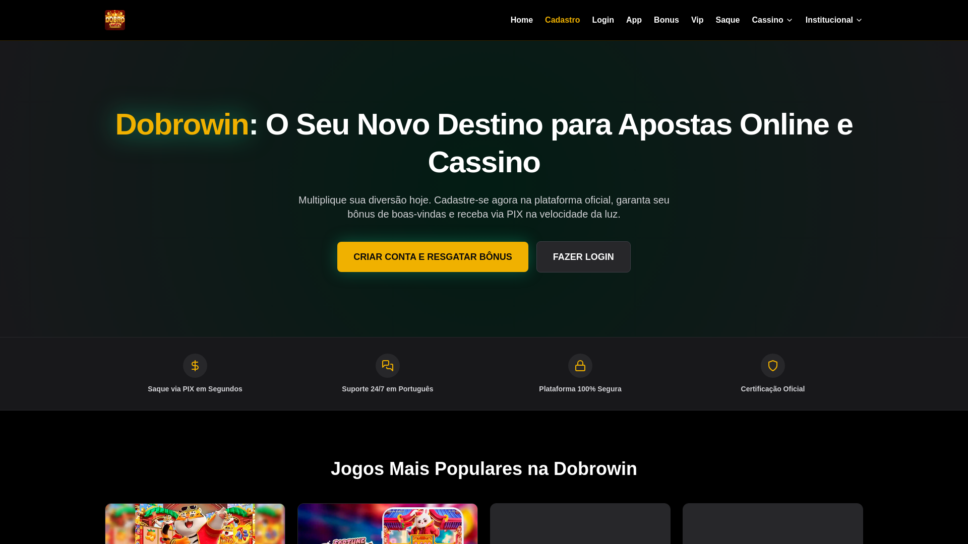 website screenshot of https://dobrowin-bets.com/