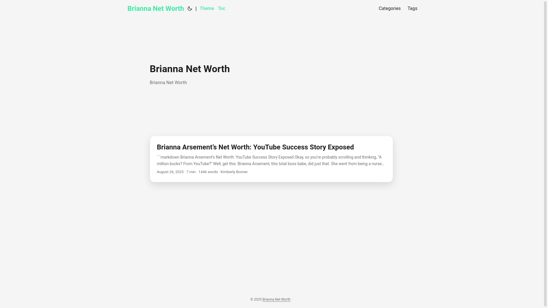 website screenshot of https://brianna-net-worth.pages.dev/