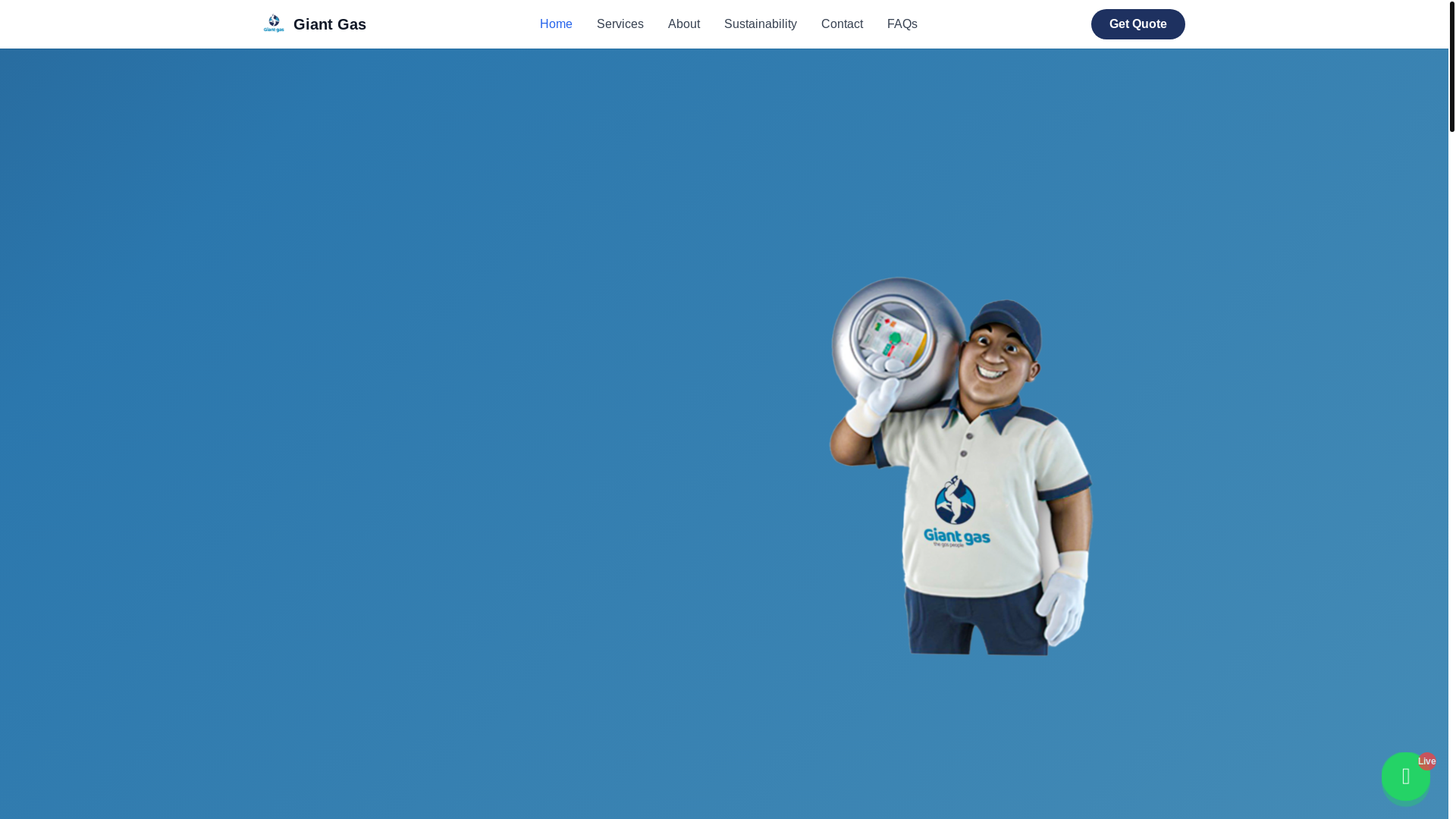 website screenshot of https://giantgasgh.com/