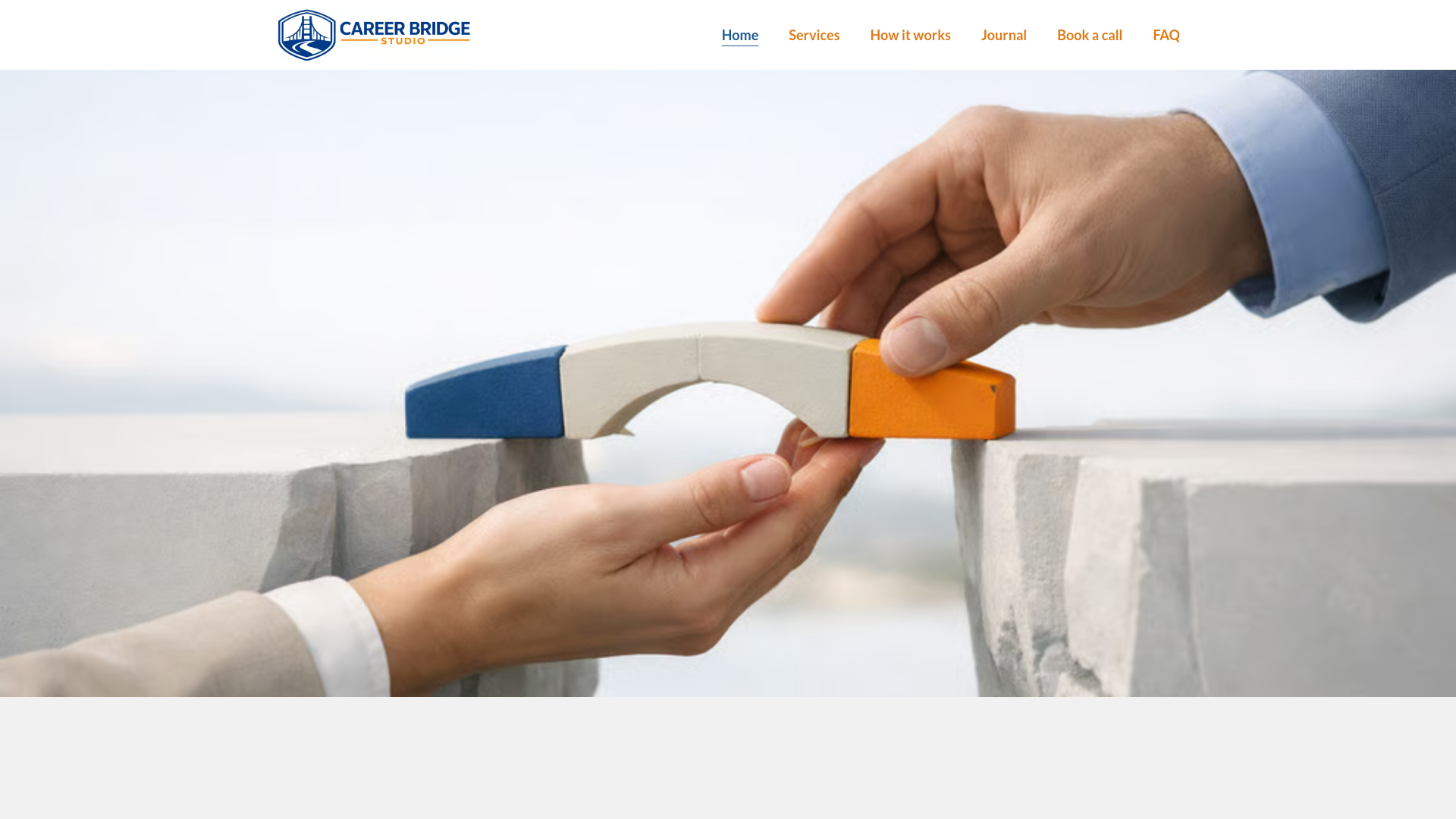 website screenshot of https://careerbridgestudio.com/