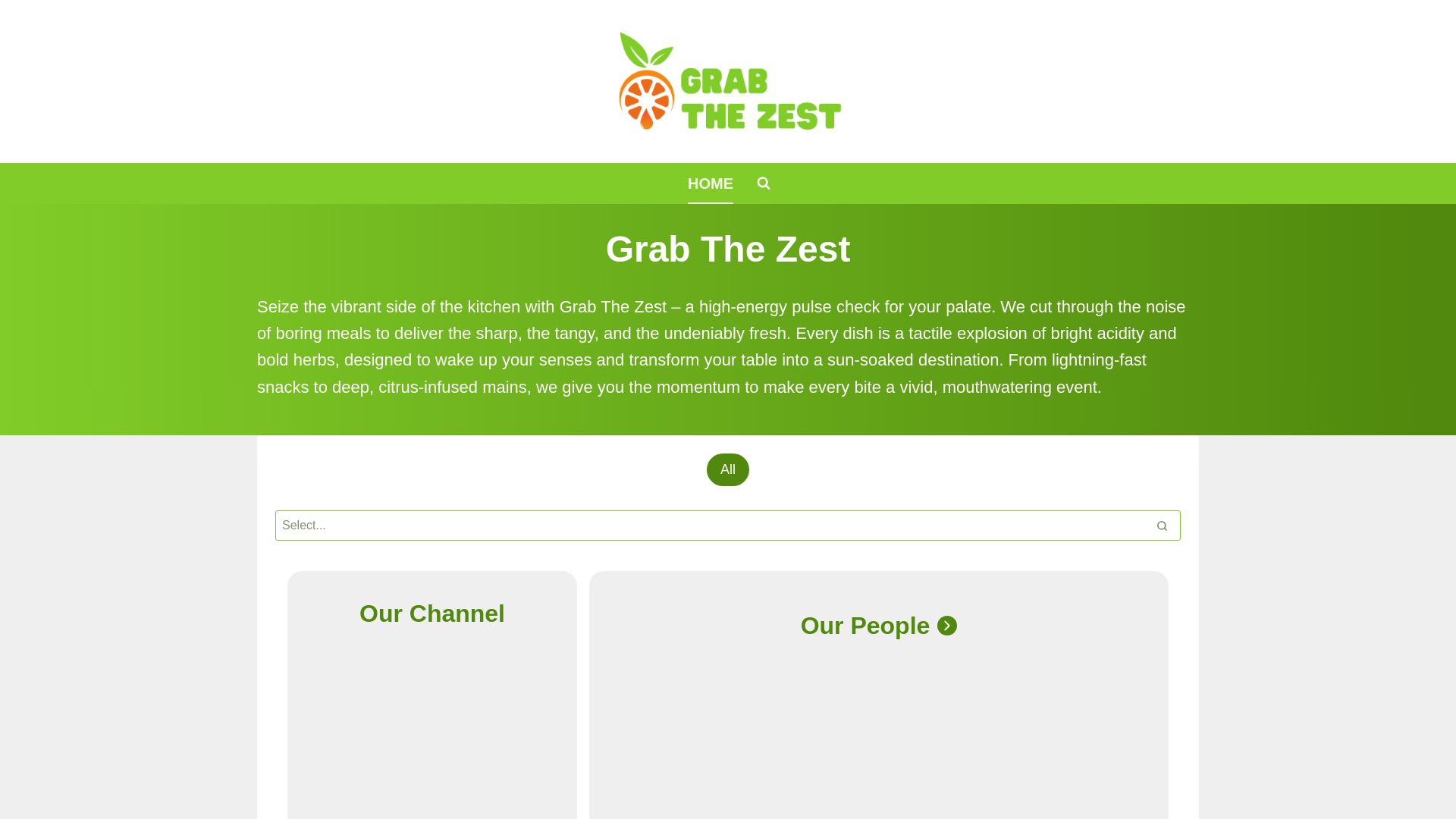 website screenshot of https://grabthezest.com
