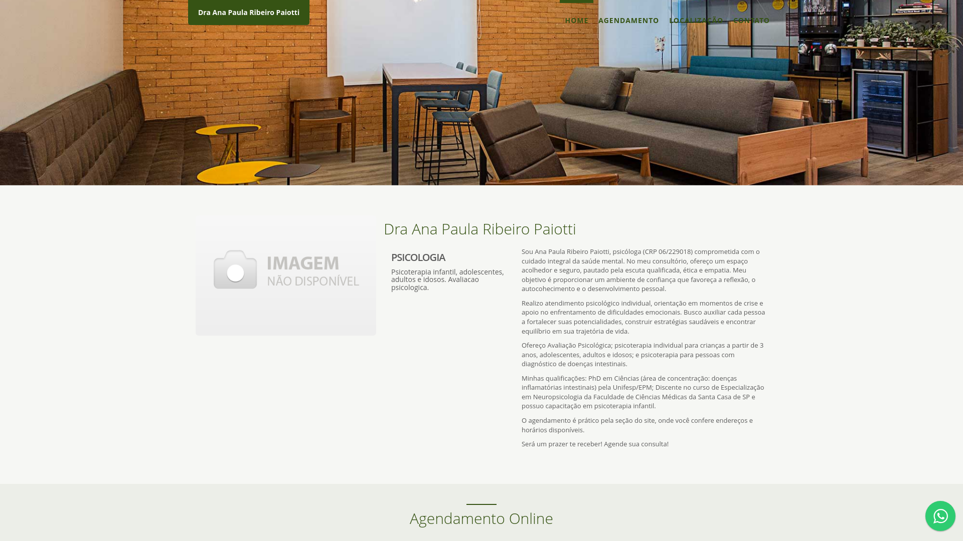 website screenshot of https://anapaulapaiottipsico.com.br/