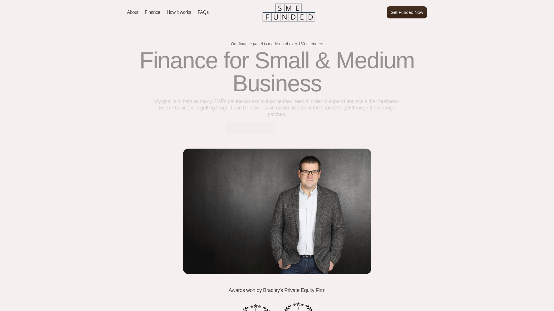 website screenshot of https://getsmefundedco.com/