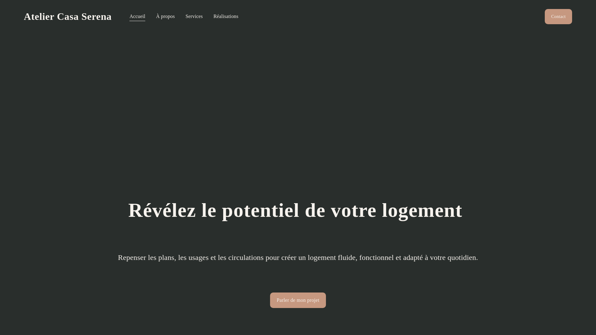 website screenshot of https://ateliercasaserena.com