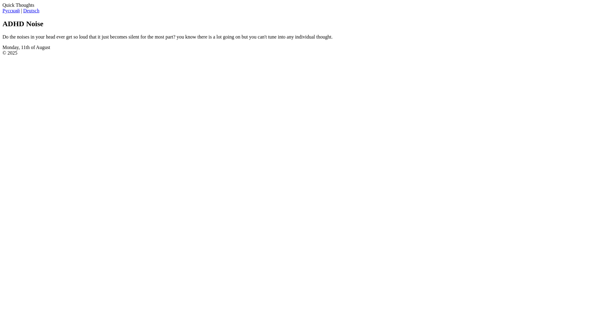 website screenshot of https://quick-thoughts.pages.dev/