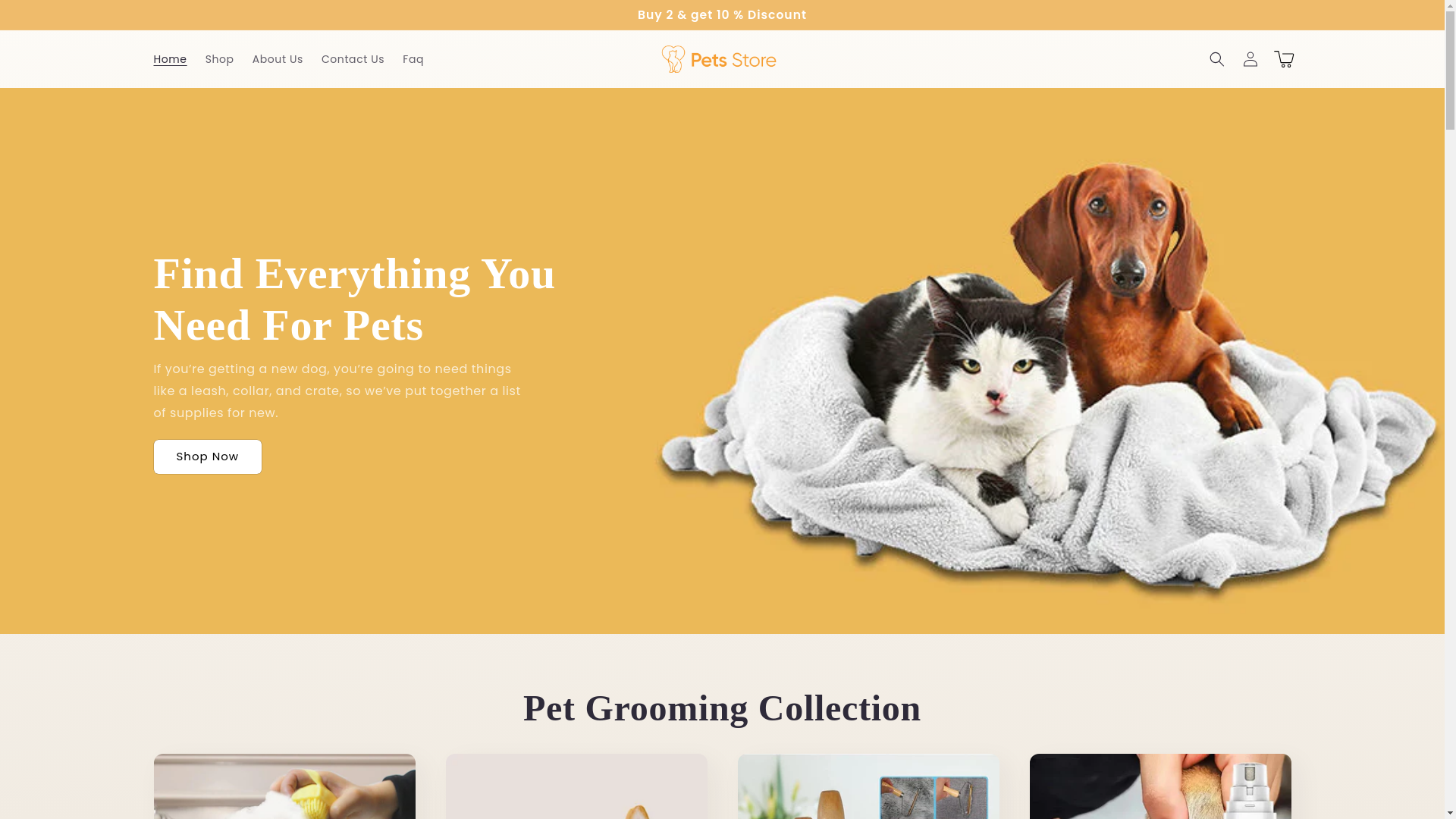 website screenshot of https://affordablepetessentials.com/