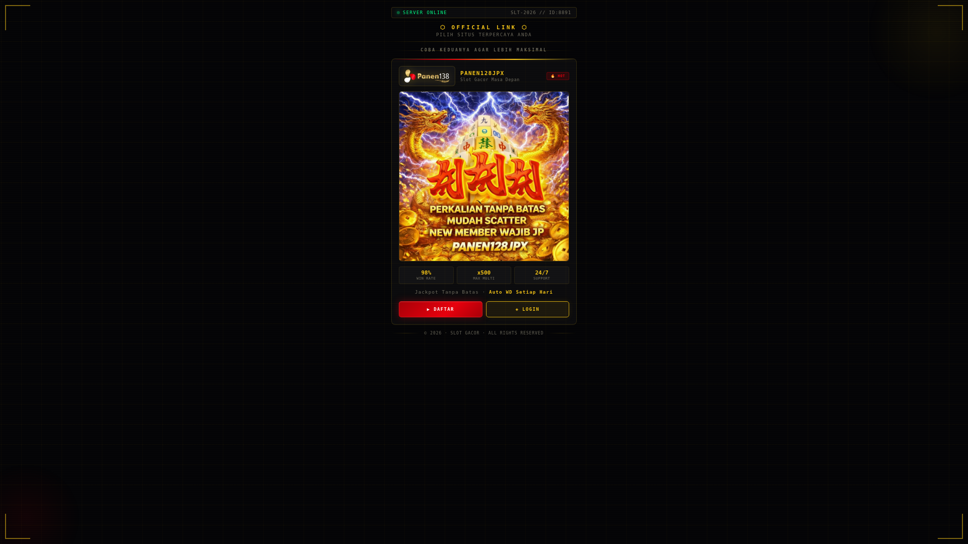 website screenshot of https://panen128jpx.live/