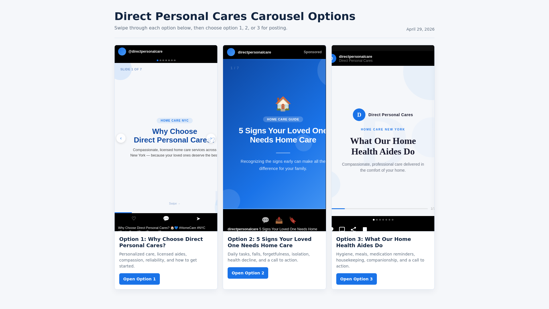 website screenshot of https://directpersonalcares-carousels.pages.dev/