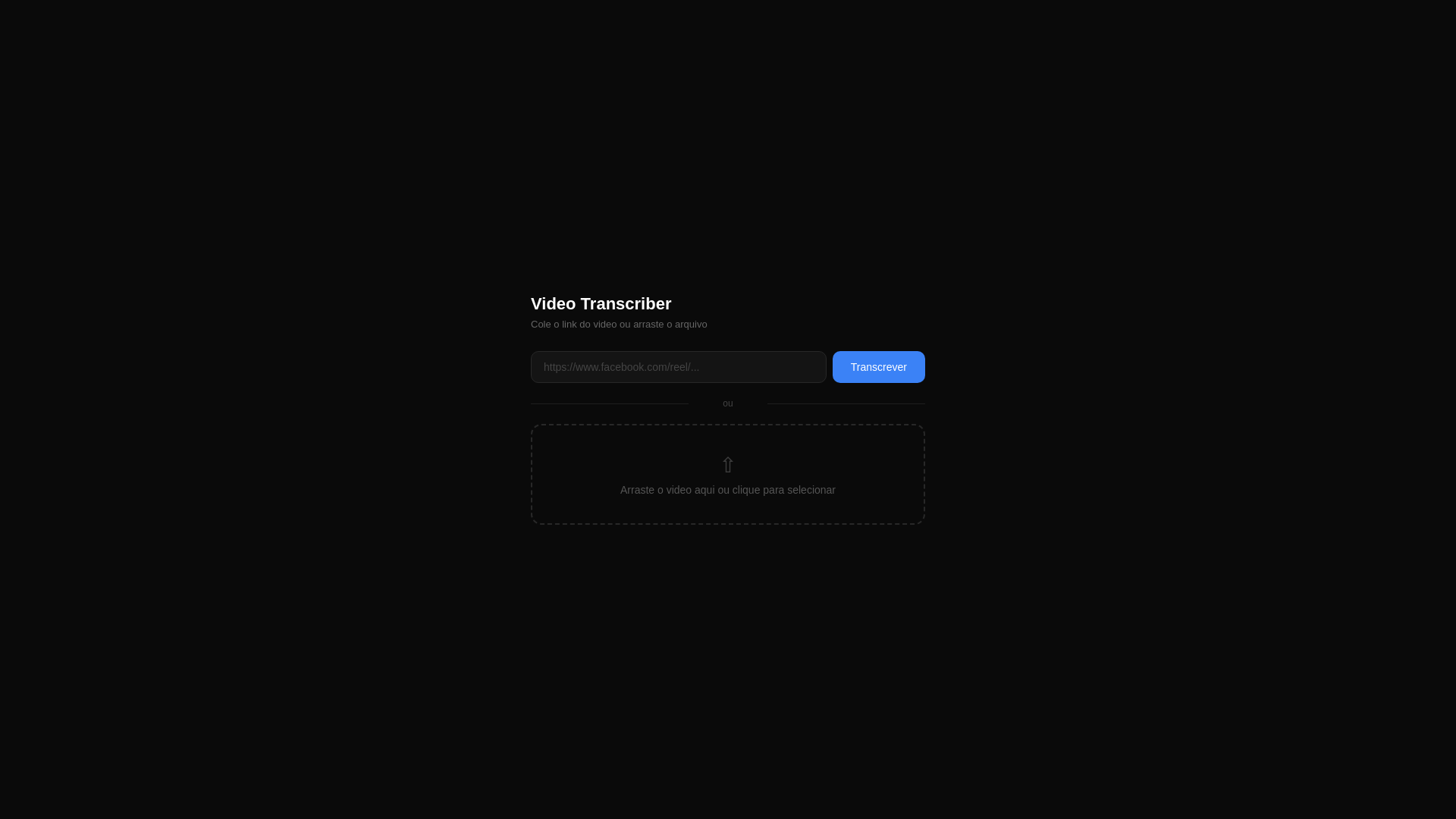 website screenshot of https://video-transcriber-b4d.pages.dev/