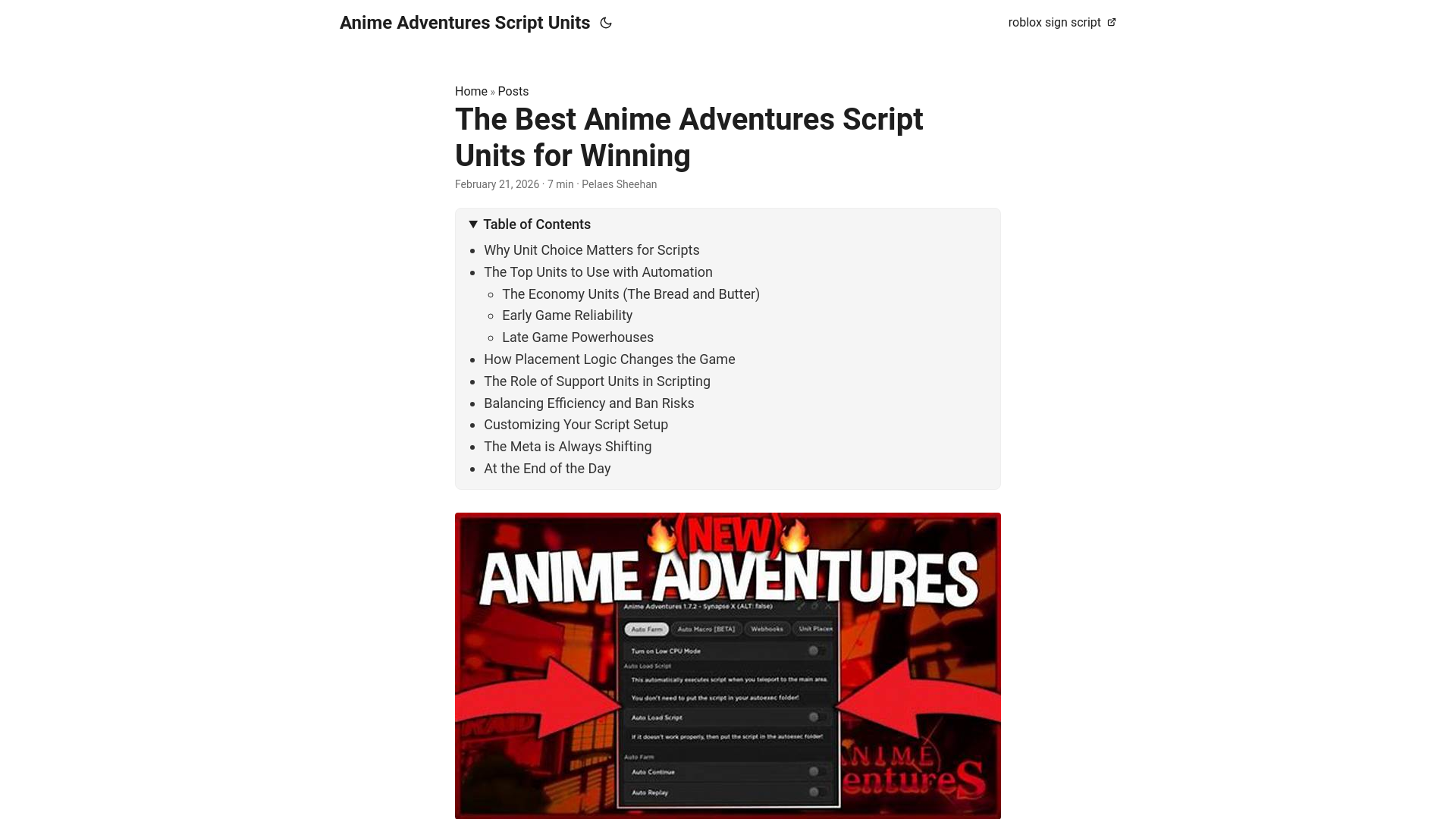 website screenshot of https://anime-adventures-script-units.pages.dev/
