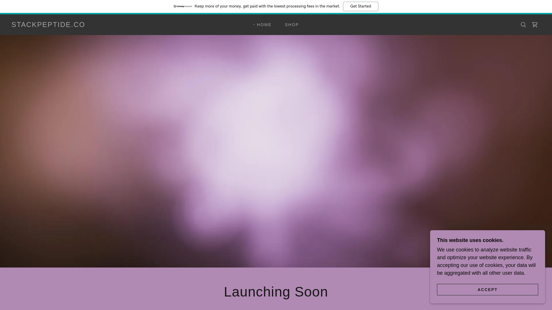 website screenshot of https://stackpeptide.co/