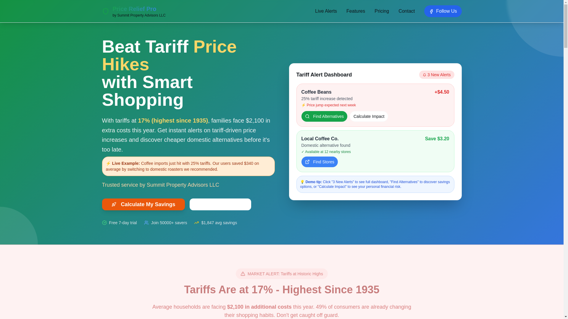 website screenshot of https://consumerrelief.tips/