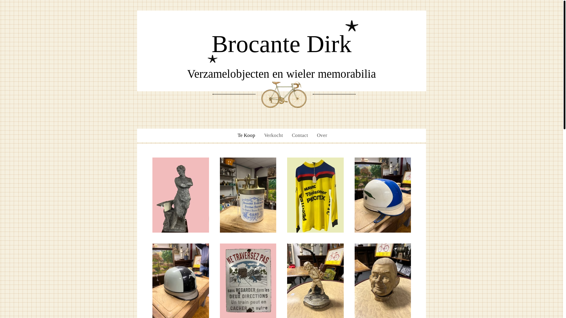 website screenshot of https://brocantedirk.be/