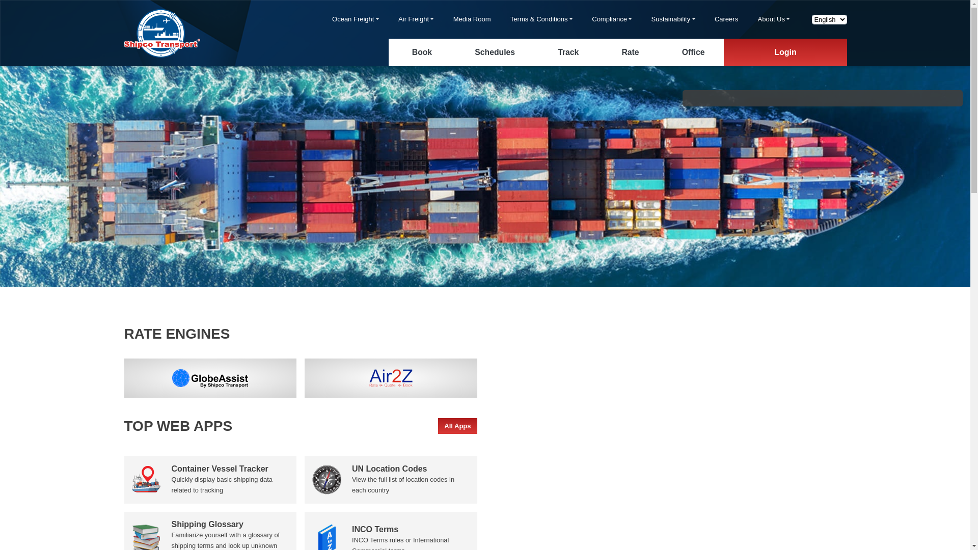 website screenshot of https://static.shipcocn.com/