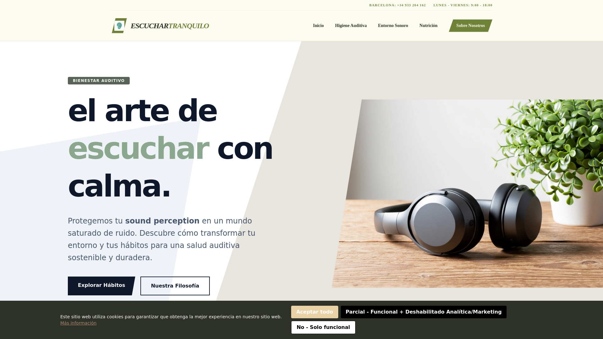 website screenshot of https://escuchartranquilomf.info/