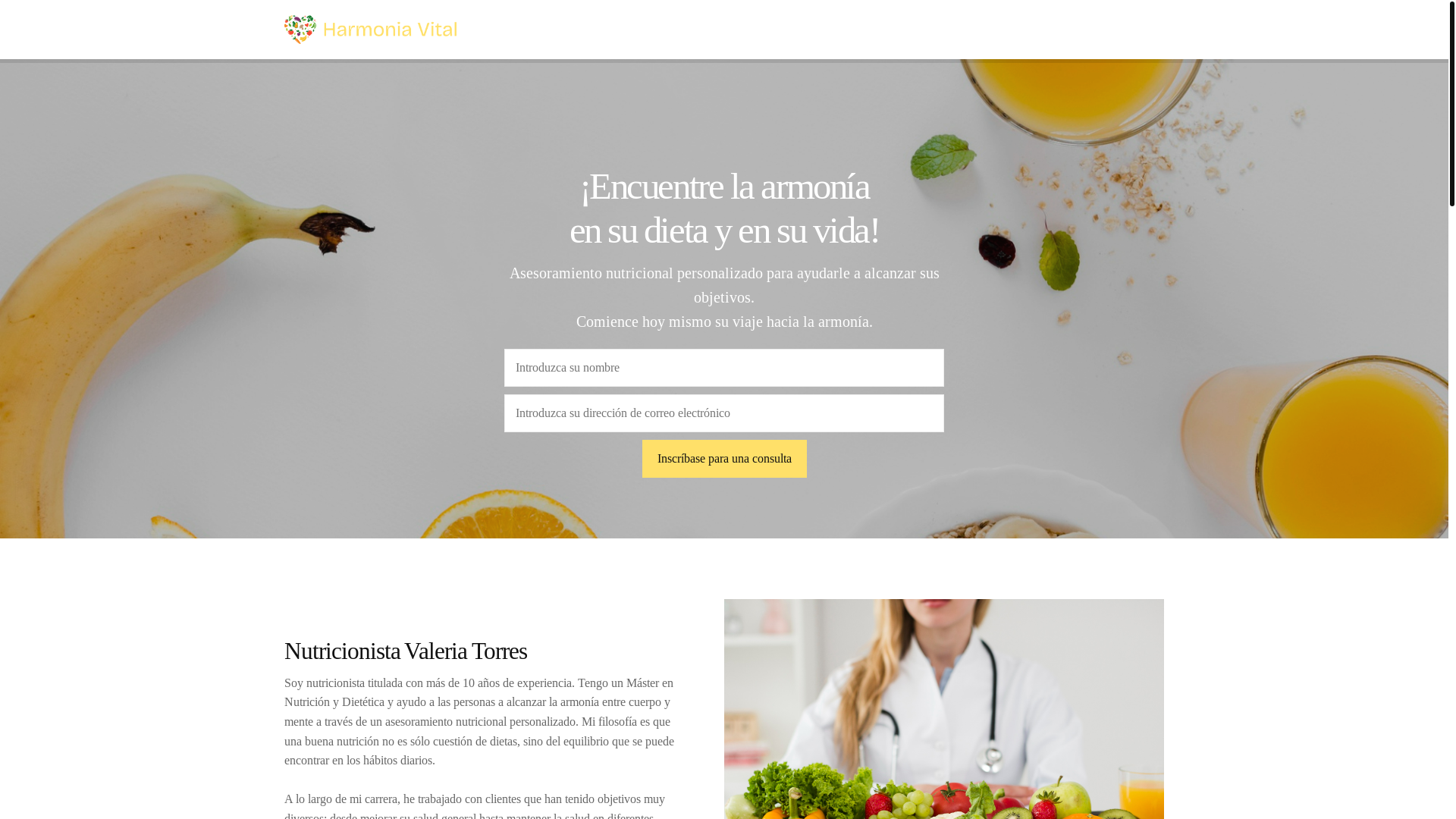 website screenshot of https://harmoniavitala.info/