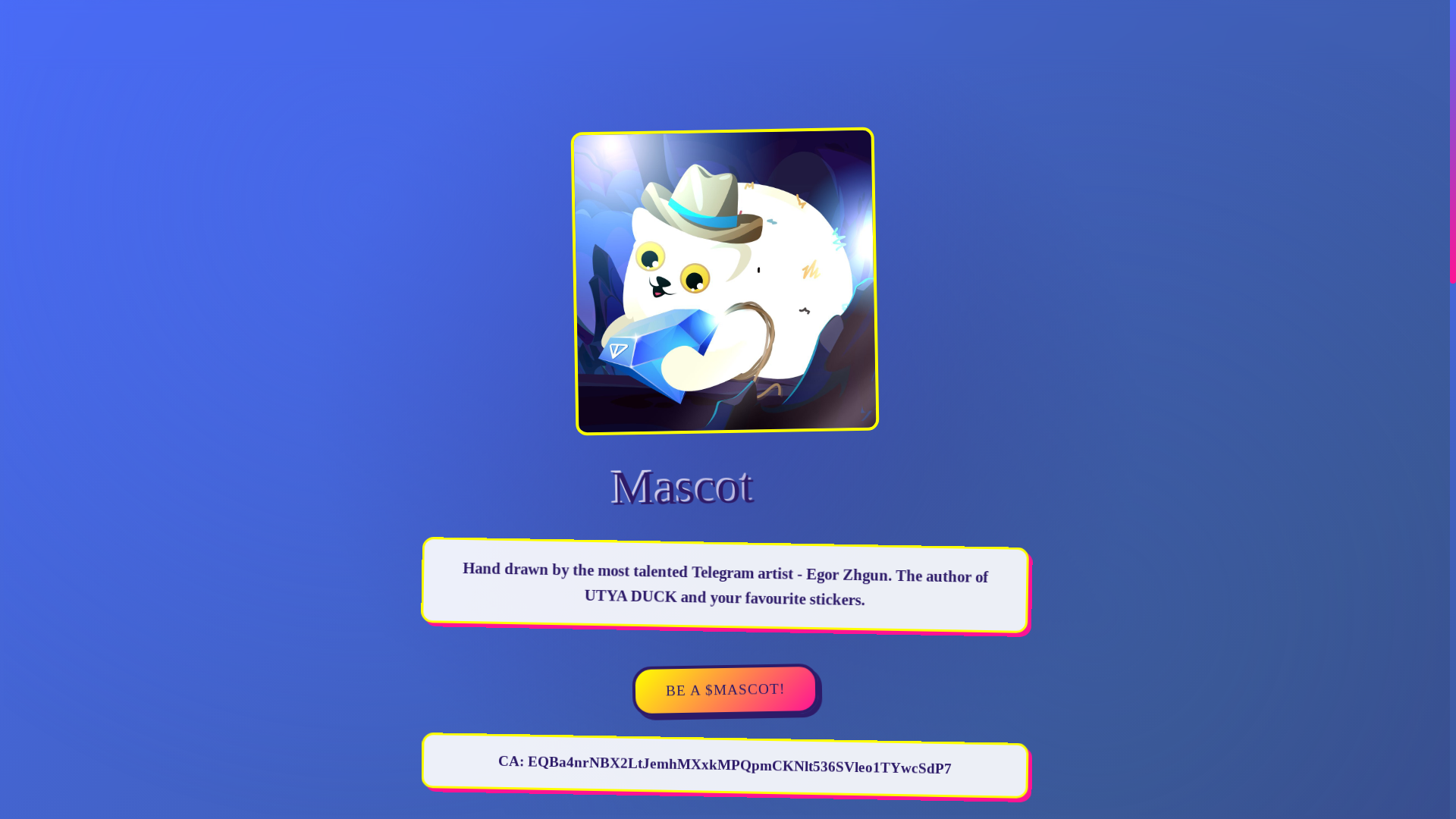 website screenshot of https://mascotcointon.com/