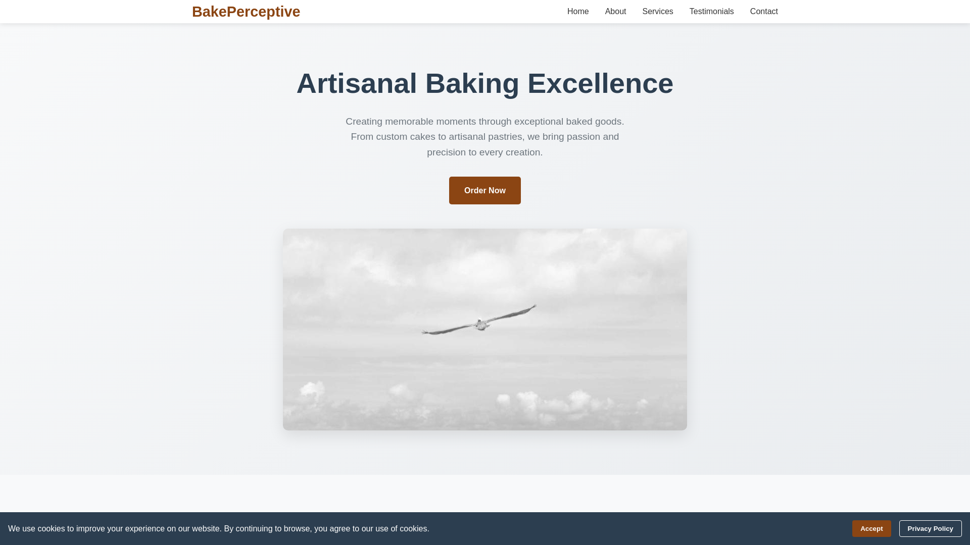 website screenshot of https://bakeperceptive.xyz/