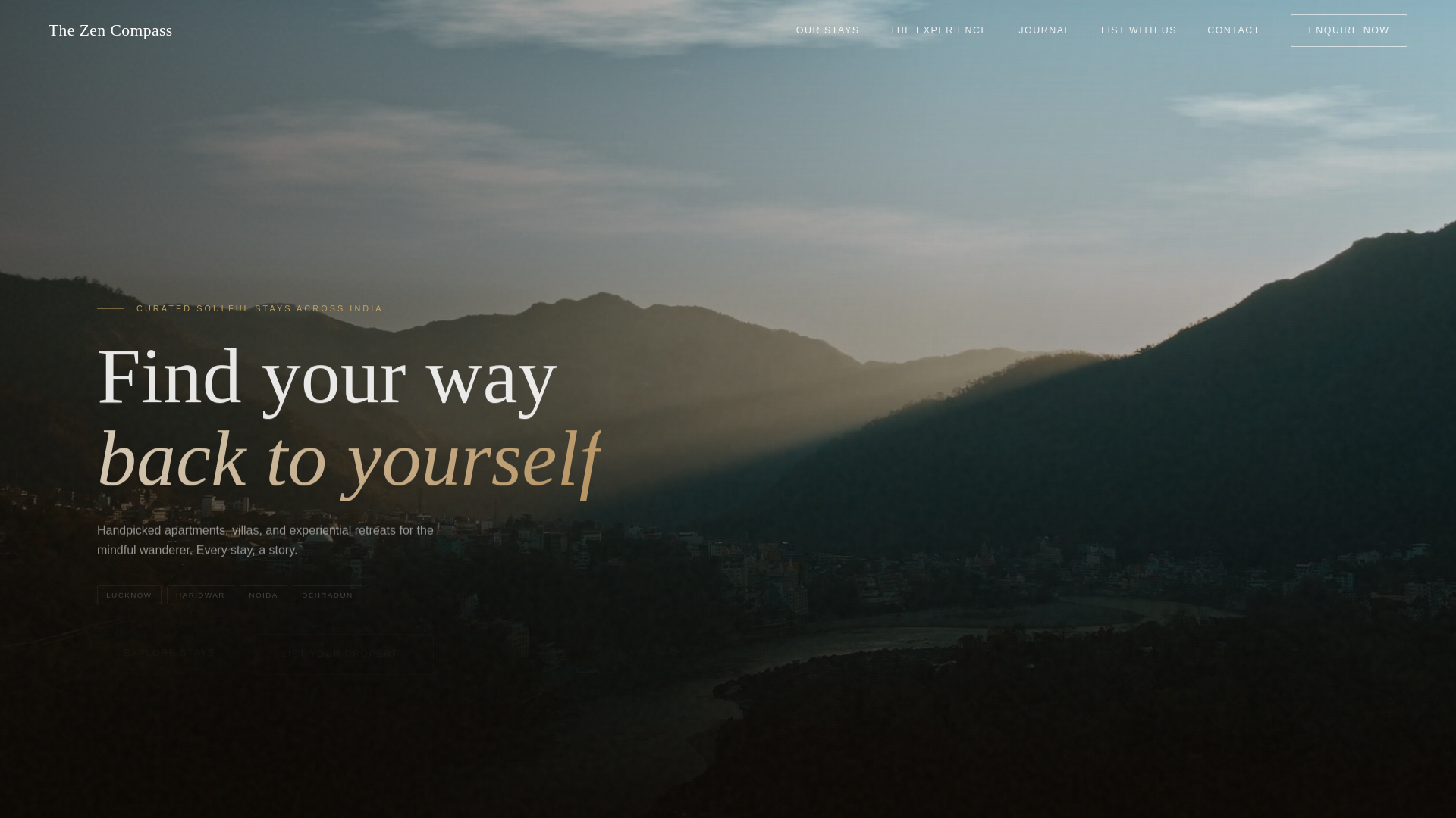 website screenshot of https://zencompass.pages.dev/