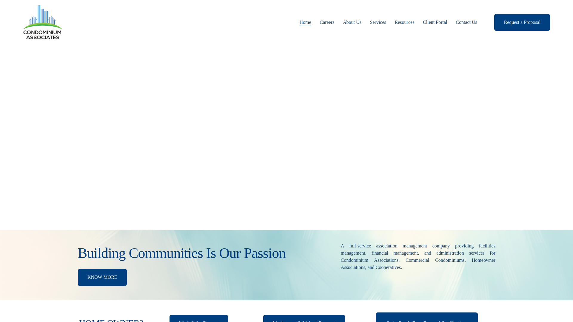 website screenshot of https://condoexpertsassociates.com/