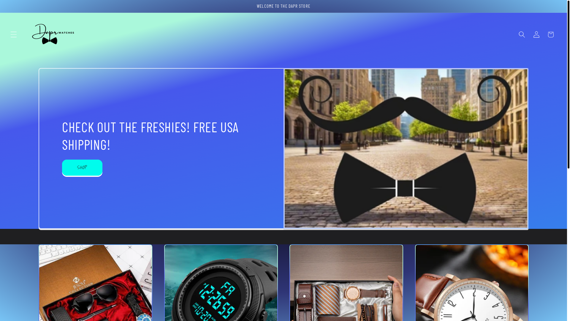 website screenshot of https://daprwatches.com/
