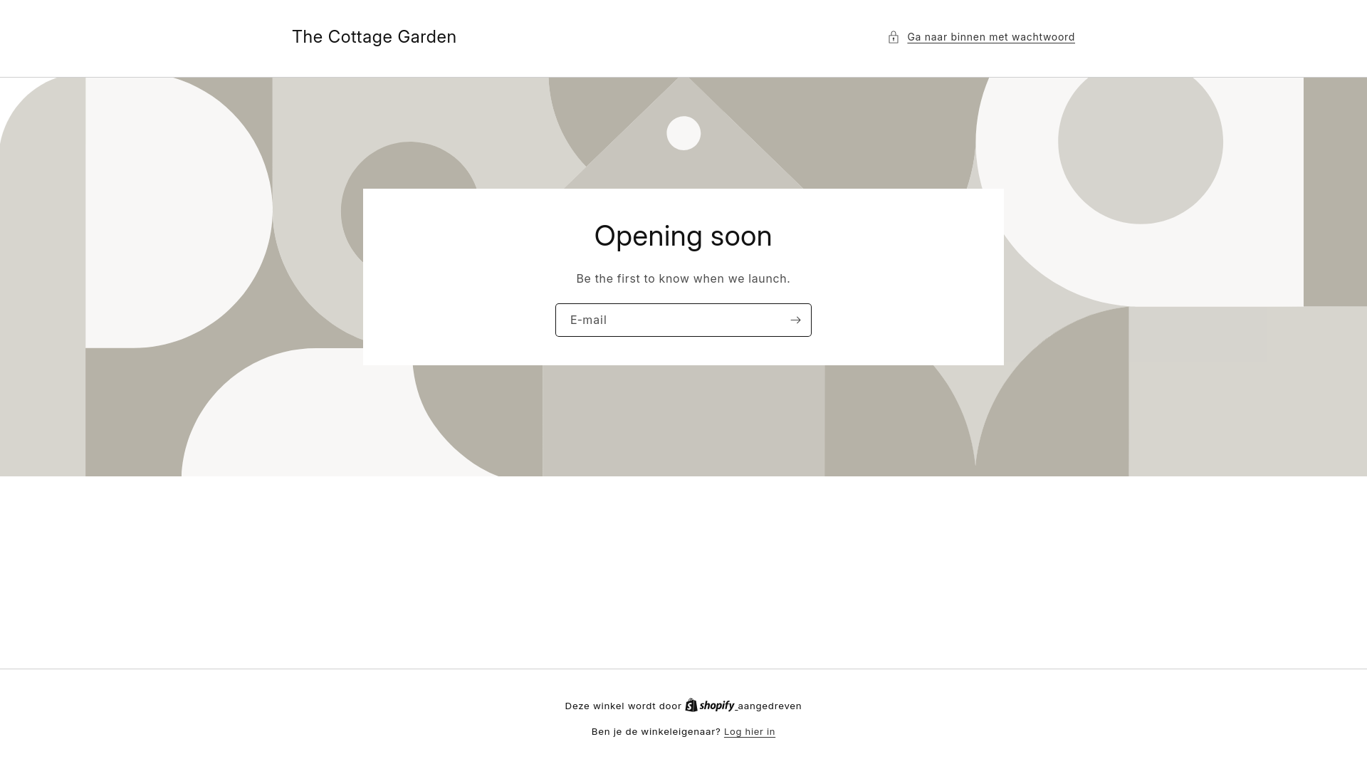 website screenshot of https://thecottagegarden.nl/