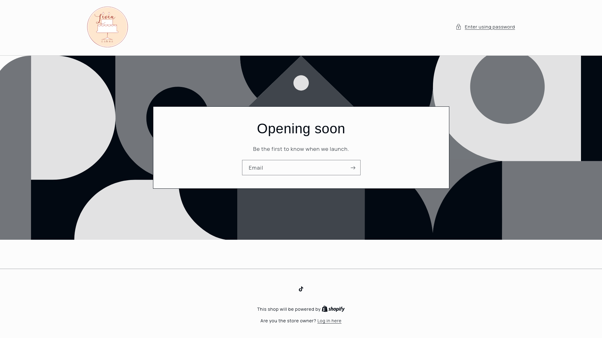 website screenshot of https://liviacakes.co