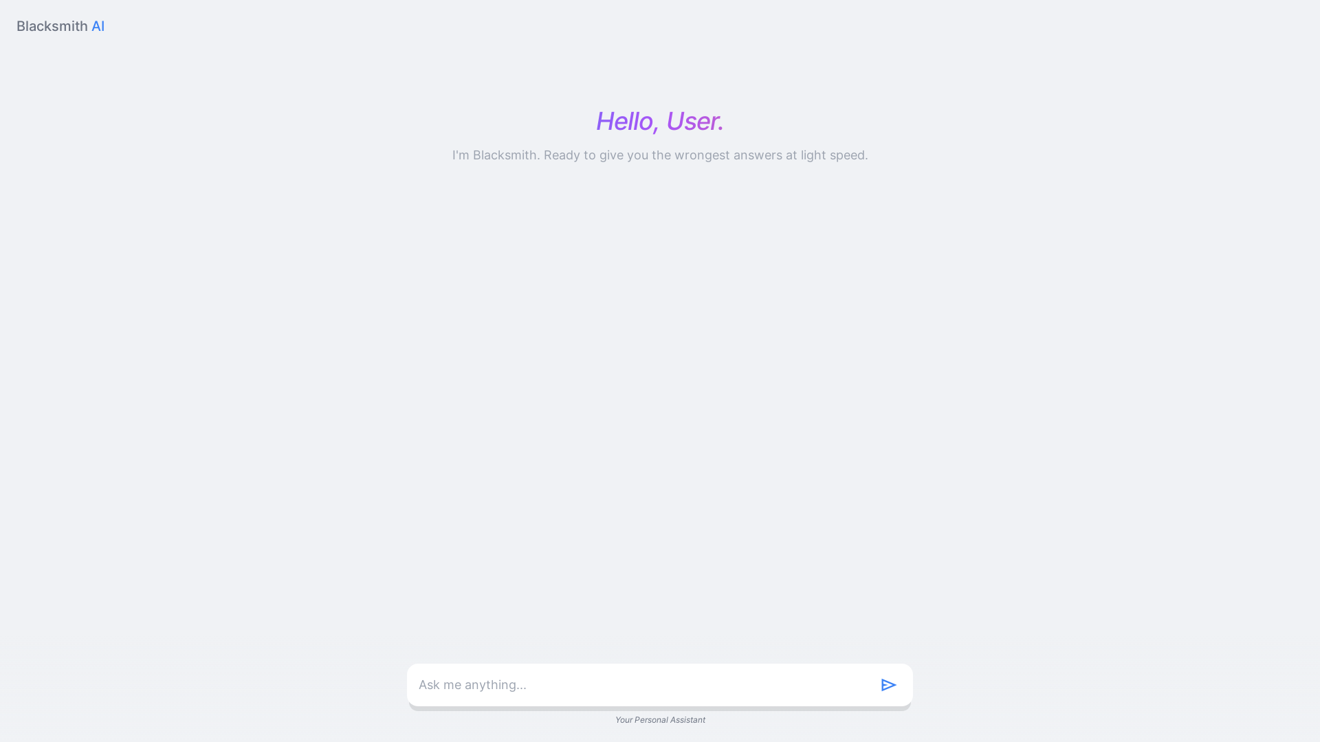 website screenshot of https://blacksmith-ai.pages.dev/