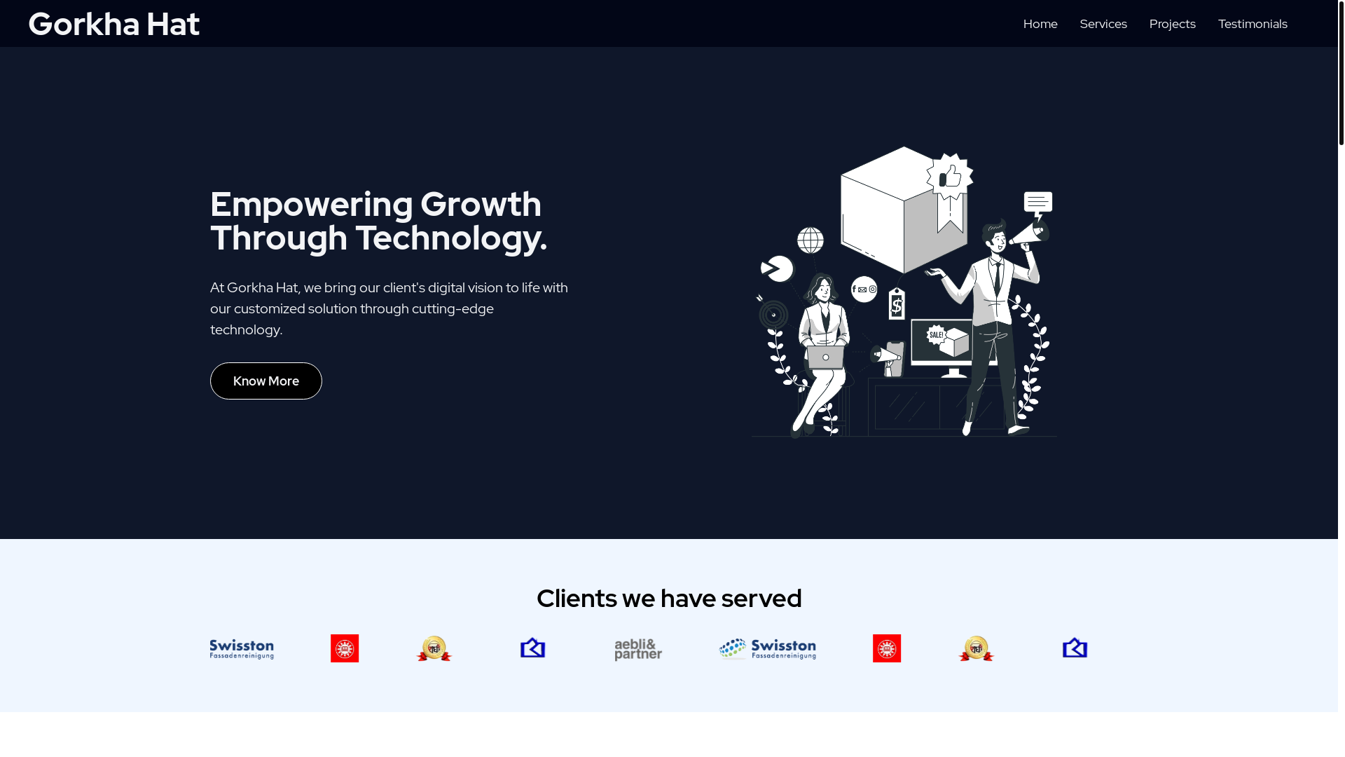 website screenshot of https://rodhitech.com/