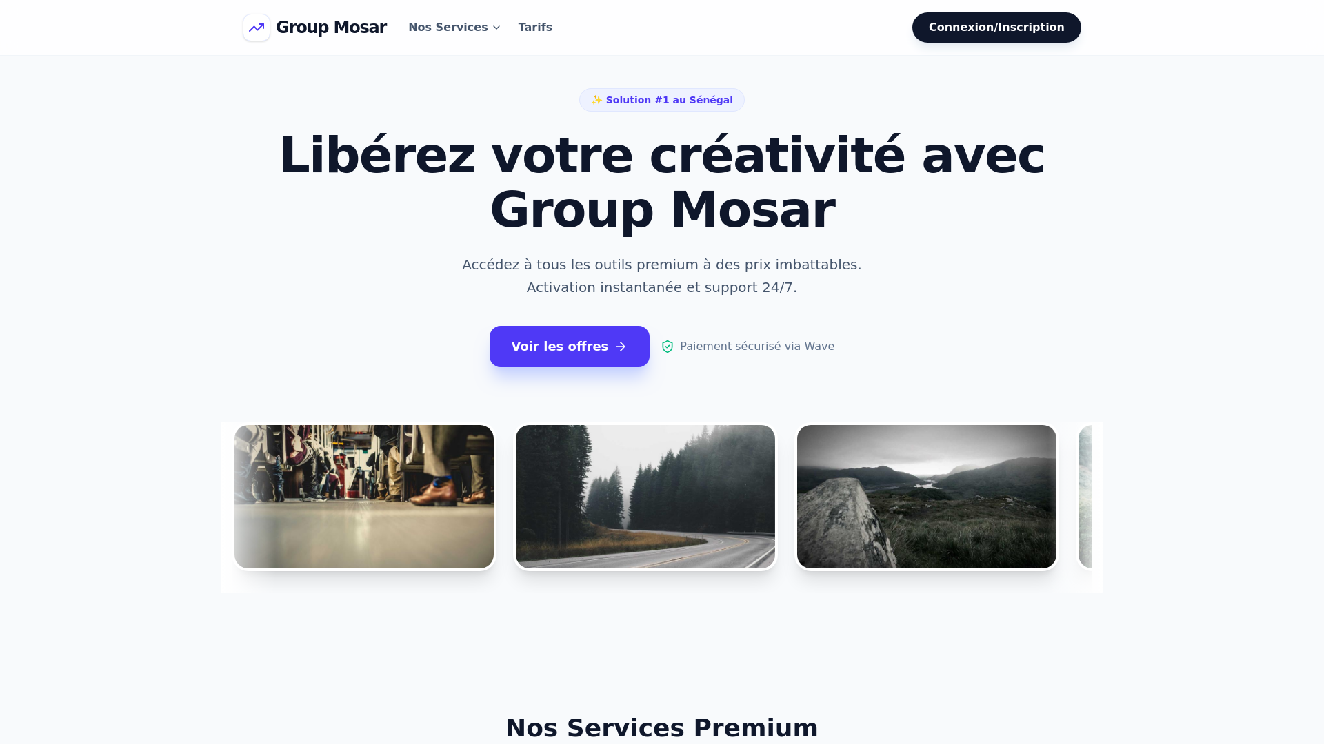 website screenshot of https://groupmosar.com/